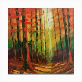 Forest Panting Abstrat Canvas Print