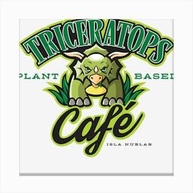 Triceratops Vegetarian Cafe Canvas Print