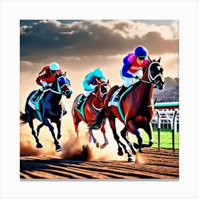 Horse Race 24 Canvas Print