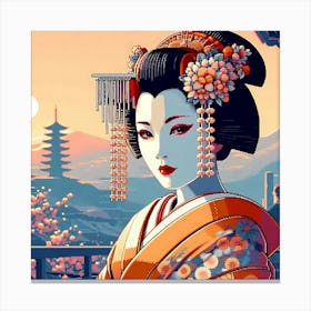 Geishaart340 Canvas Print