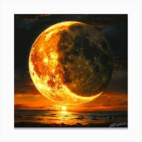 Eclipse Solaire - Lunar Sunset Canvas Print