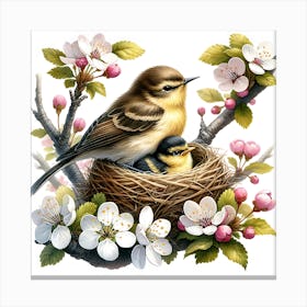 Bird In A Nest 2 Canvas Print