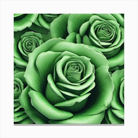 Green Roses 2 Canvas Print