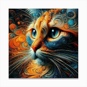 Cat Painting 3 Canvas Print