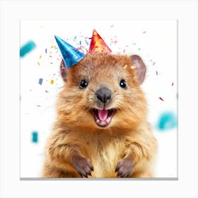 Birthday Hamster 2 Canvas Print