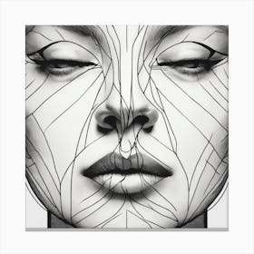 Woman'S Face Canvas Print