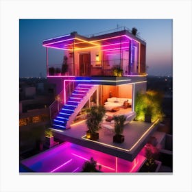 Modern House In Delhi 1 Canvas Print