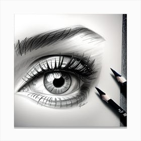 Eye Drawing Canvas Print