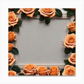Frame With Roses 18 Canvas Print
