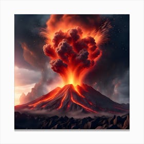 Eruption of A Volcano Canvas Print