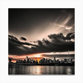 Sunset Over Toronto 2 Canvas Print