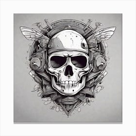 Skull Tattoo 1 Canvas Print