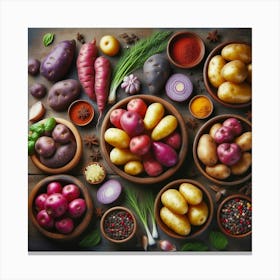 Potatoes In Bowls Canvas Print