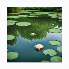 White Water Lily 1 Canvas Print