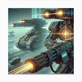 Nemesis Railguns Targeting Heavy Vehicle Iron Commonwealth Canvas Print