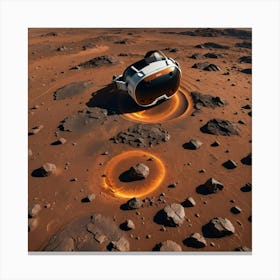 Vr Headset On Mars Canvas Print