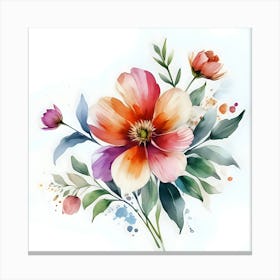 Watercolor Flowers V.13 Canvas Print