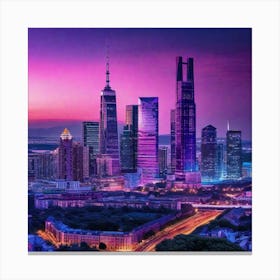 Shanghai Skyline 1 Canvas Print