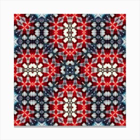 Blue Abstraction Watercolor Pattern Red And Blue Canvas Print