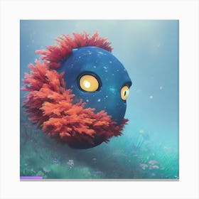 Blue Sea Creature Canvas Print