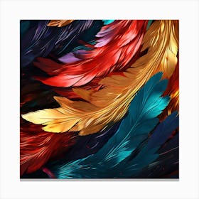 Colorful Feathers 9 Canvas Print