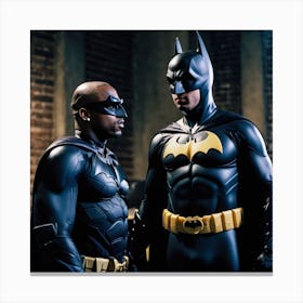 Tupac Shakur Meets Batman Canvas Print