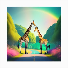 Giraffes Canvas Print