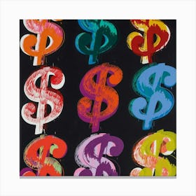 Dollar Signs Canvas Print