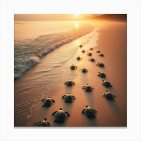 Going Home Turtles Canvas Print