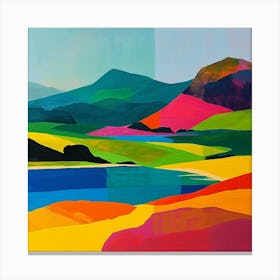 Colourful Abstract The Lake District England 4 Canvas Print