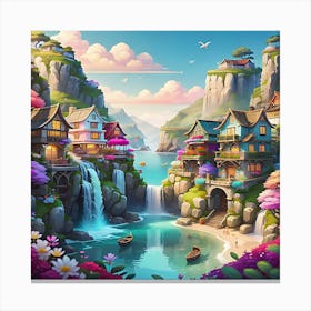 Azure Oasis Canvas Print