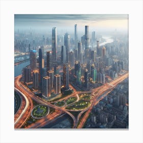 Shanghai Cityscape Canvas Print