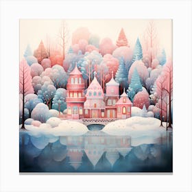 Cotton Candy Christmas Cascade Canvas Print