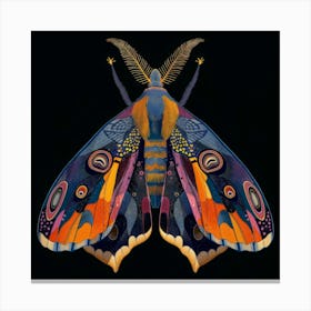 Moth in the black Canvas Print