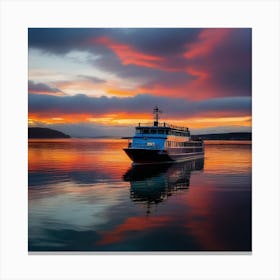 Sunset Cruise Ship 17 Canvas Print