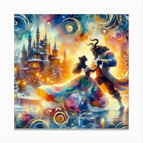 A Beauty And A Beast Dance 6 Canvas Print