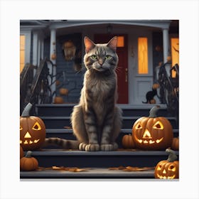 Halloween Cat 29 Canvas Print