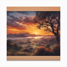 Sunset Painting Canvas Print