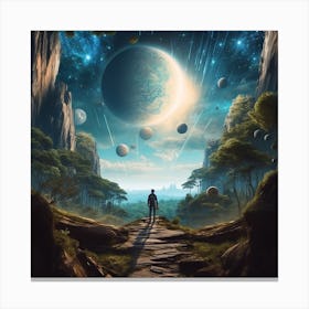 Space Landscape Canvas Print