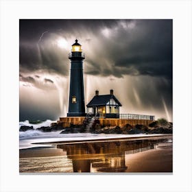 Stormy Lighthouse 2 Canvas Print