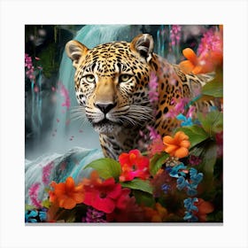 Jaguar In The Jungle Canvas Print