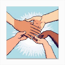 Teamwork, A Hand Reaching Out To Help Another Symbolizing Kindness And Support Canvas Print