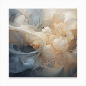 Aqua Ambiance: Gentle Grey Echoes Canvas Print