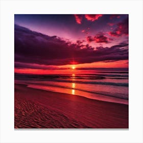 Sunset On The Beach 459 Canvas Print