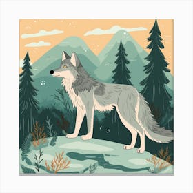 Wolf In The Forest 4 Canvas Print