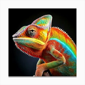 Firefly Colorful, Chameleon, Vibrant, High Resolution, 8k Quality, Photorealistic, Detailed, Vivid, (8) Canvas Print