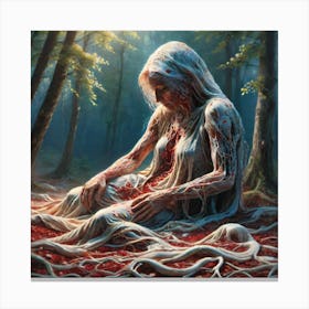 Dead Woman In The Woods Canvas Print