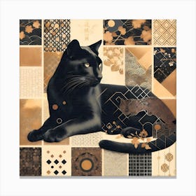 Feline Cat Creative Artwork Illustration 53 Canvas Print