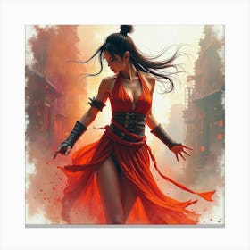 Mortal Kombat Ninja Fighter Concept Art (127) Canvas Print