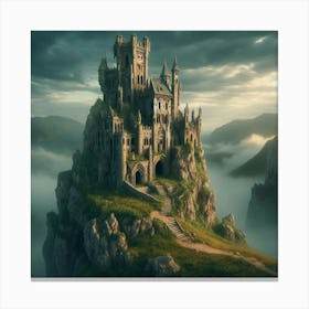 Castle In The Clouds Canvas Print